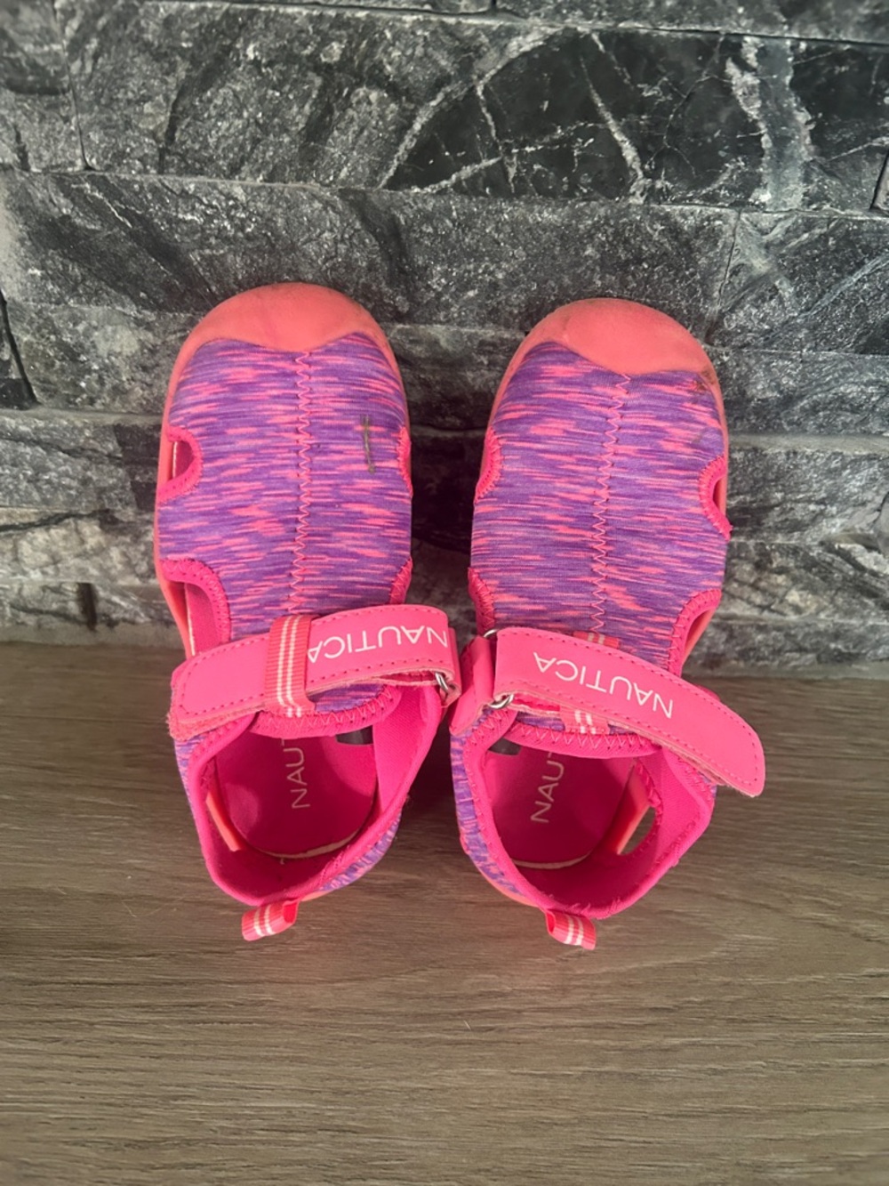Nautica Kids Bright Pink and Purple Slip-On‎ Water Shoes Size 9